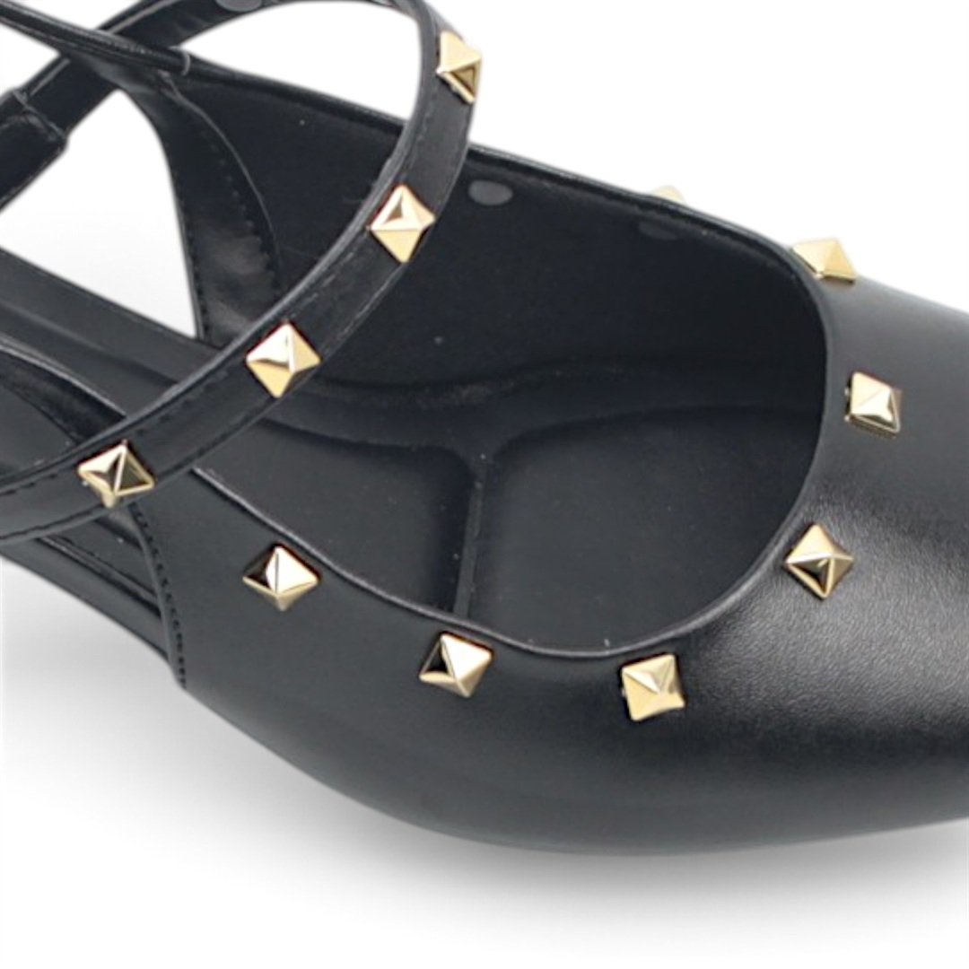 Scarpin Slingback Salto Bloco Preto 2