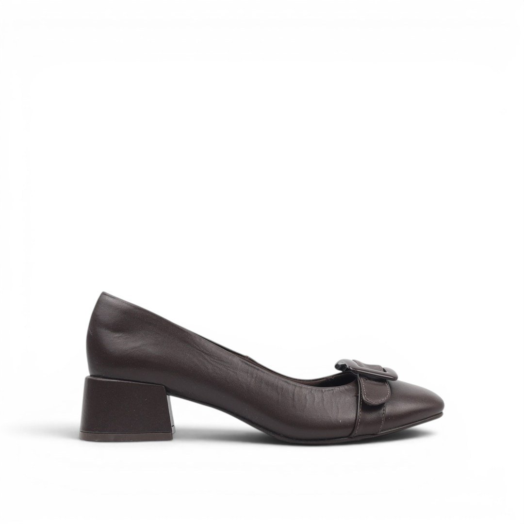Scarpin Salto Bloco Fivela