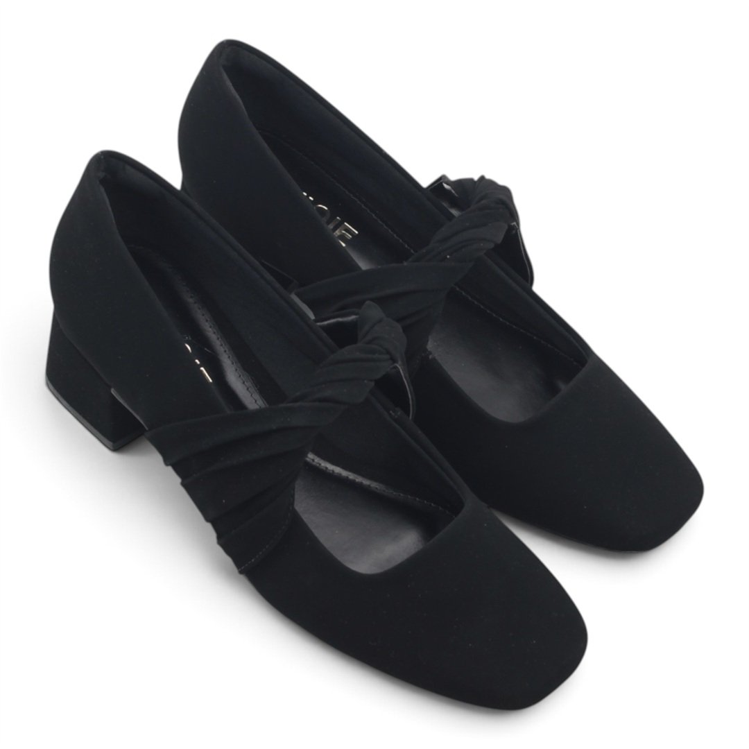 Scarpin Boneca Salto Bloco Preto 2