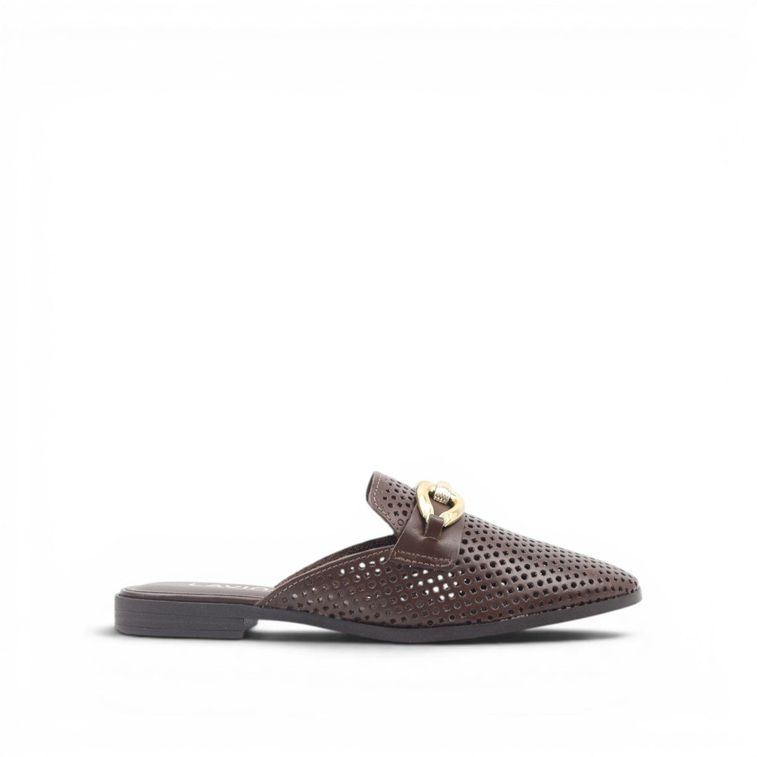 Mule Couro Enfeite