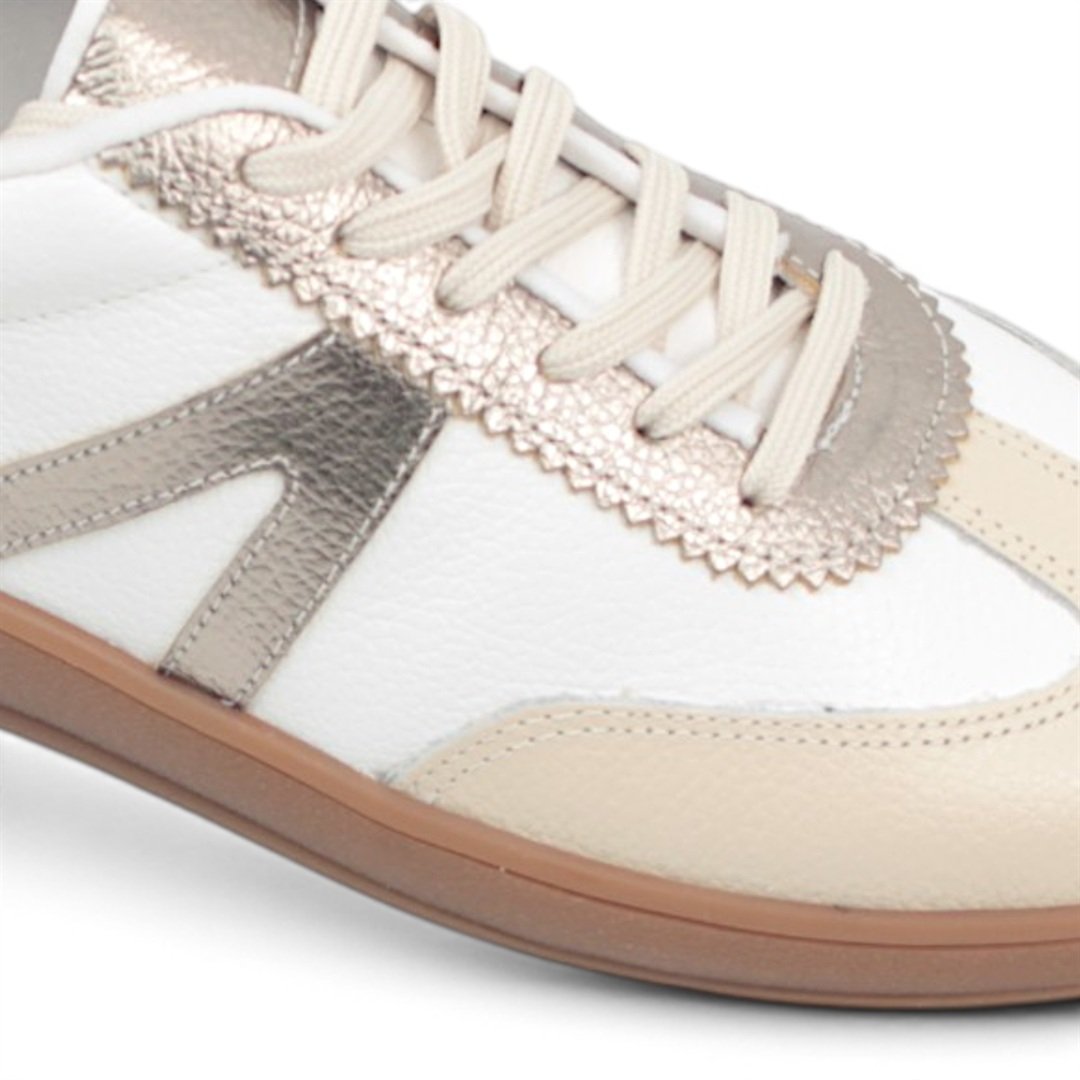 Tênis Flat Couro Amarração Branco 3