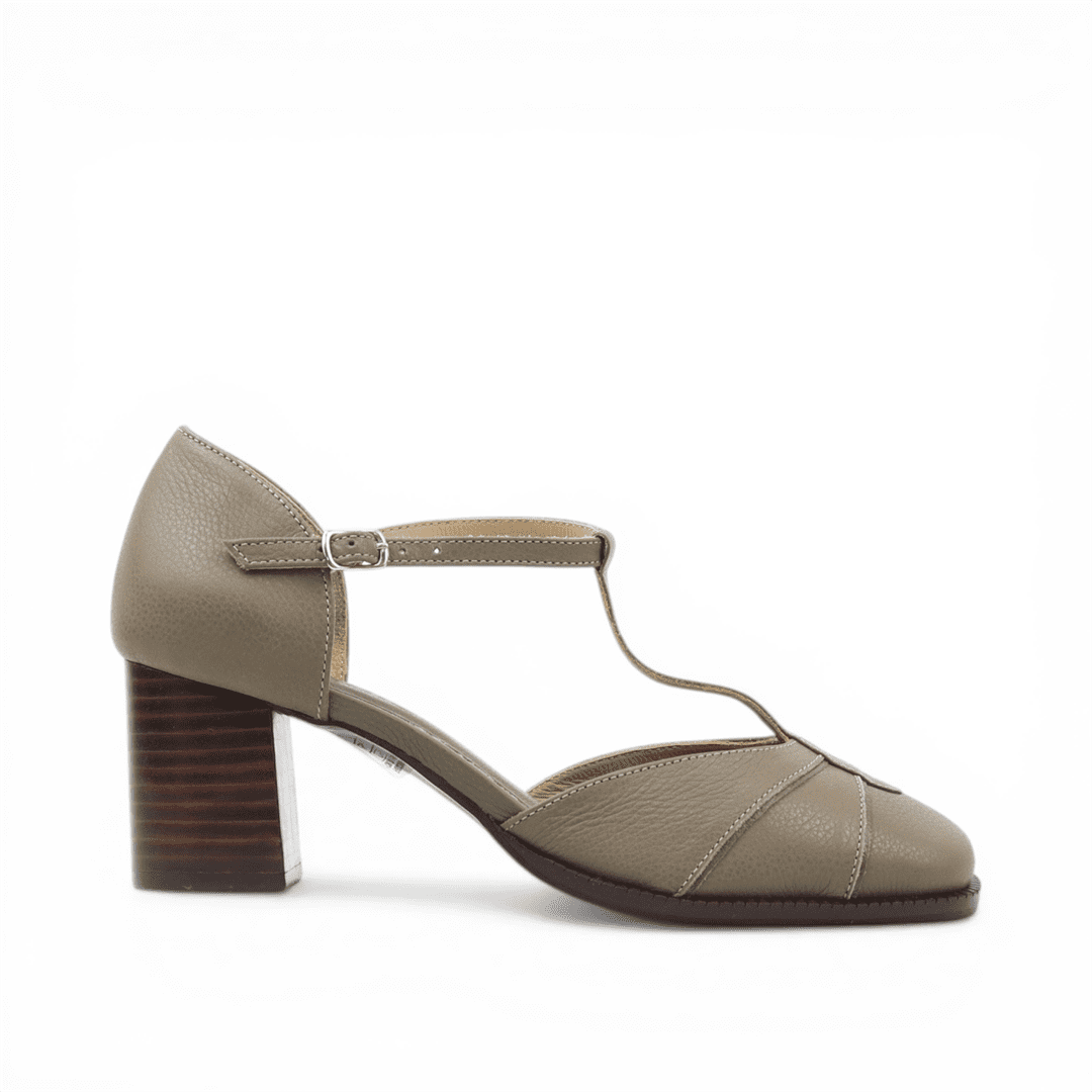 Scarpin Salto Bloco Fivela