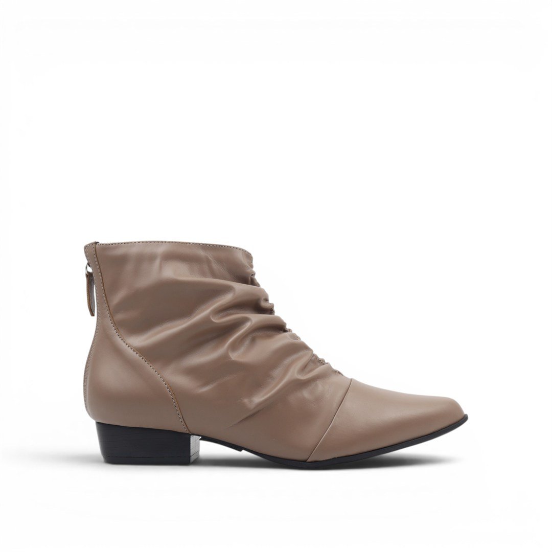 Bota Cano Baixo Drapeada