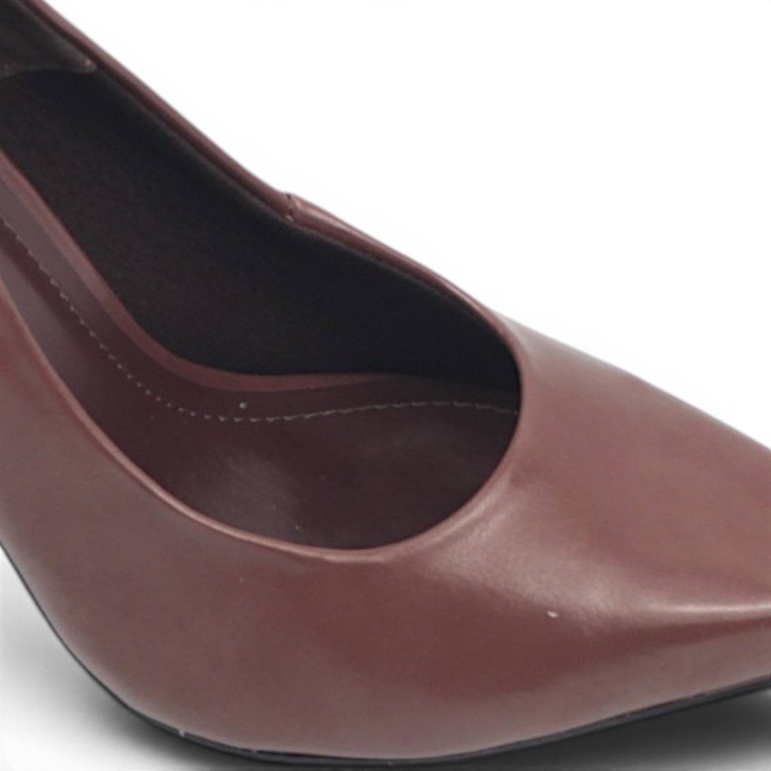 Scarpin Salto Bloco Classic Marrom 4