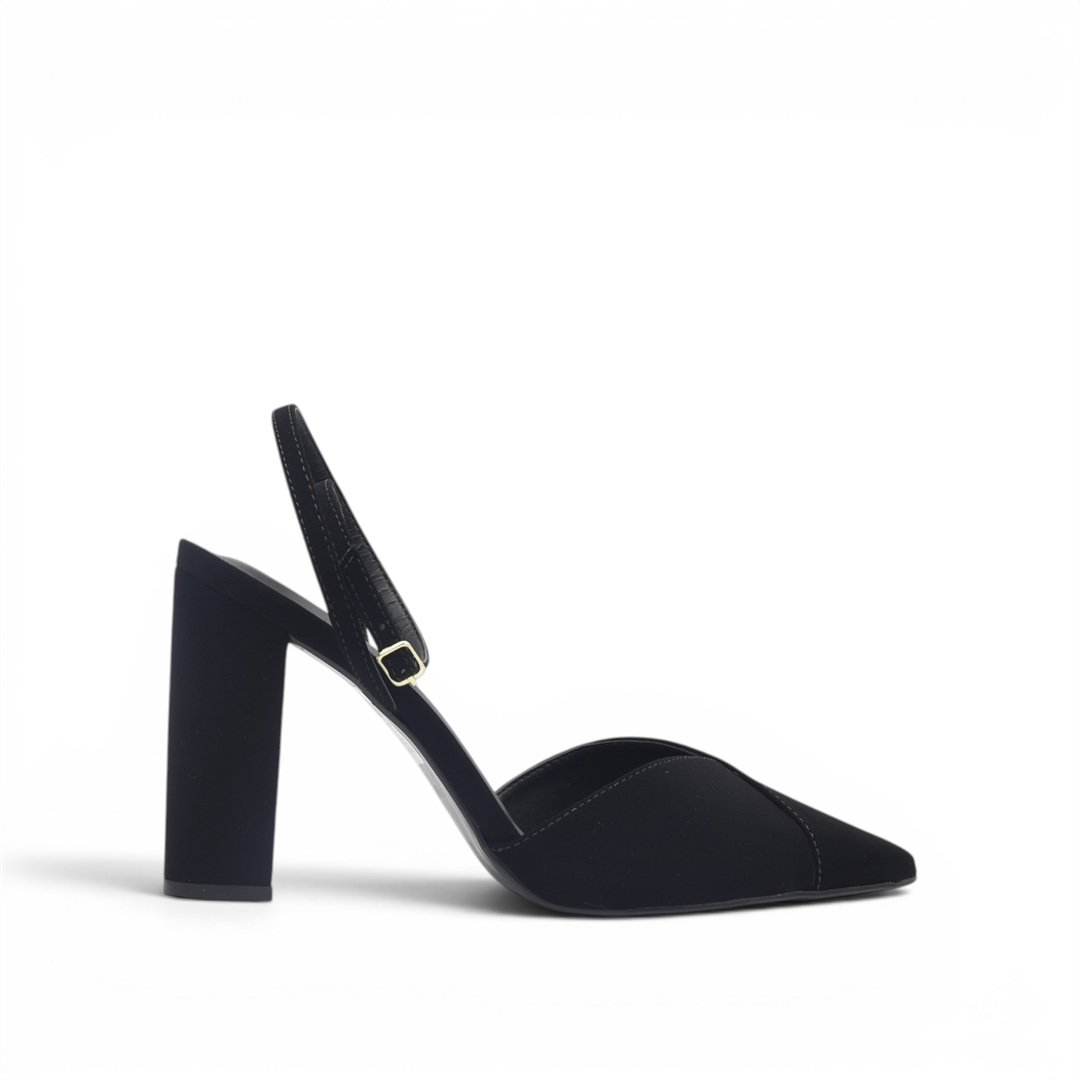 Scarpin Slingback Salto Bloco