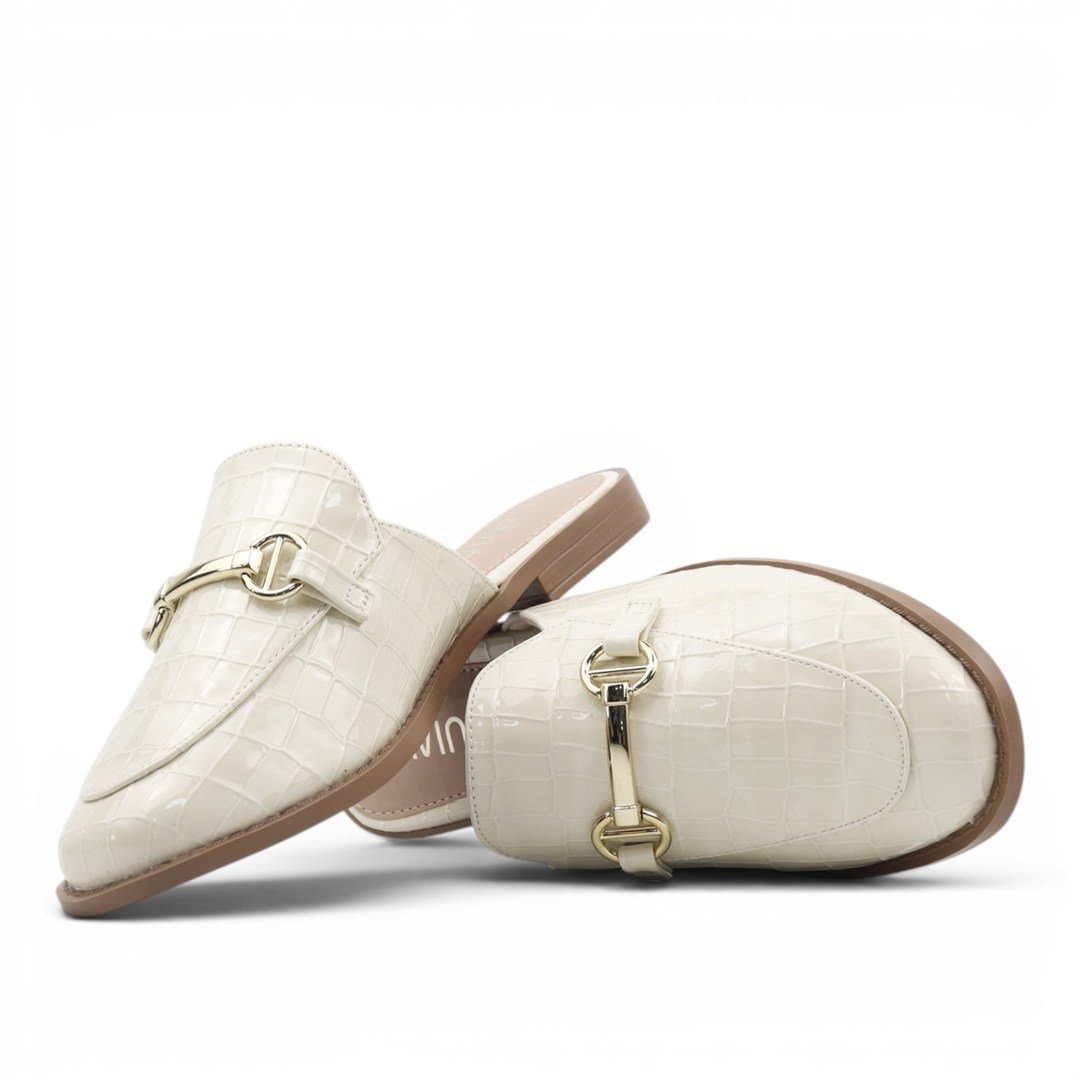 Mule Detalhe Metal Branco 2