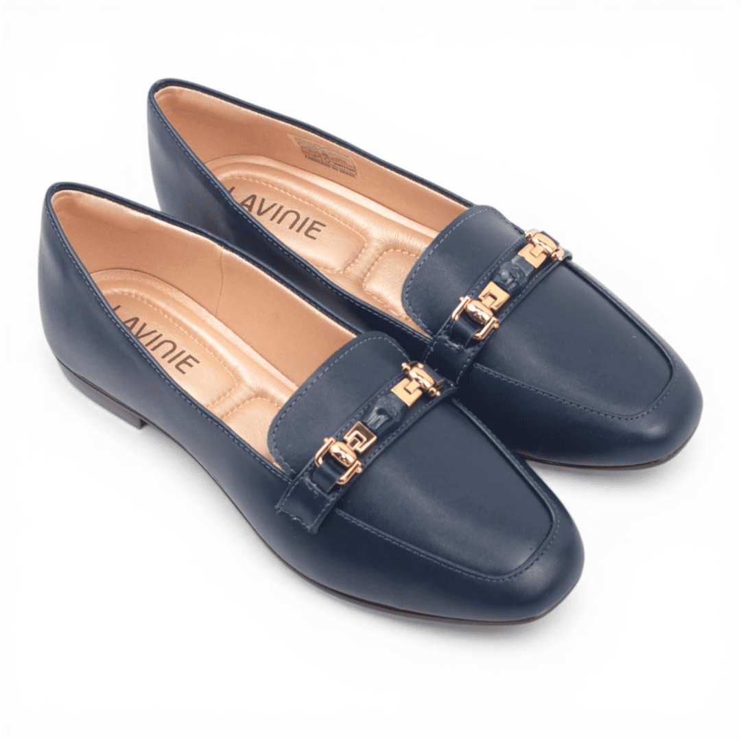 Sapatilha Mocassim Detalhe Azul Marinho 2