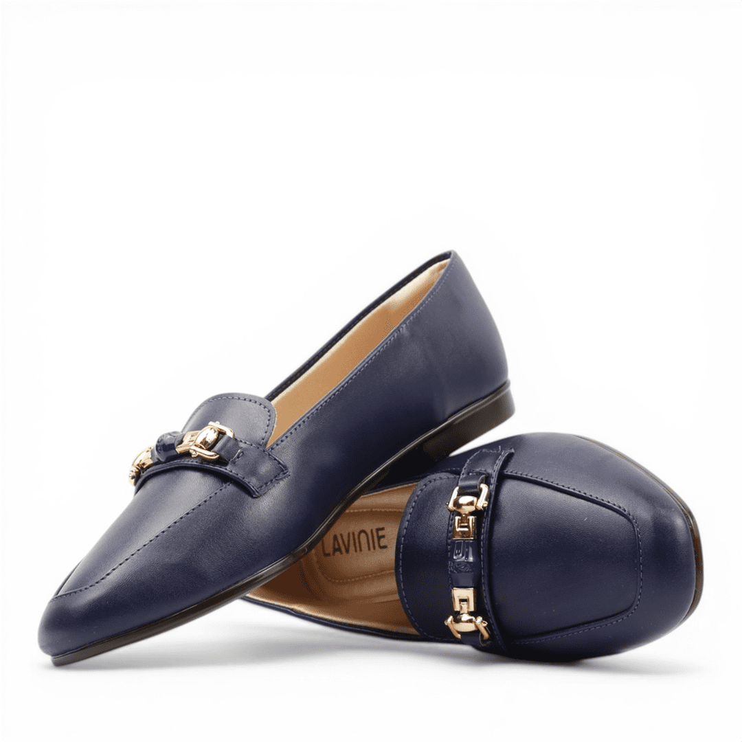 Sapatilha Mocassim Detalhe Azul Marinho 4