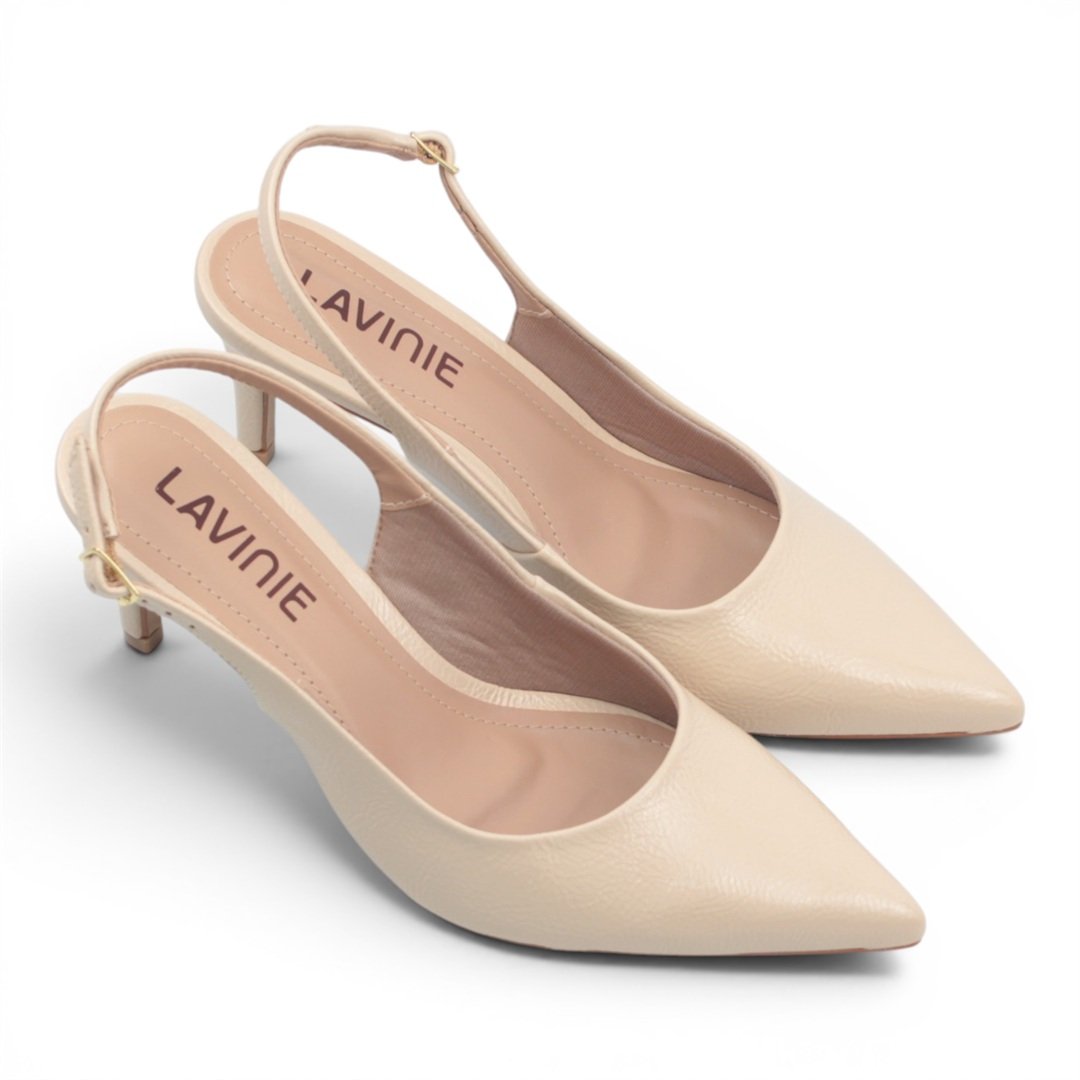 Scarpin Slingback Salto Fino 2393347vz M Alt Bege 4