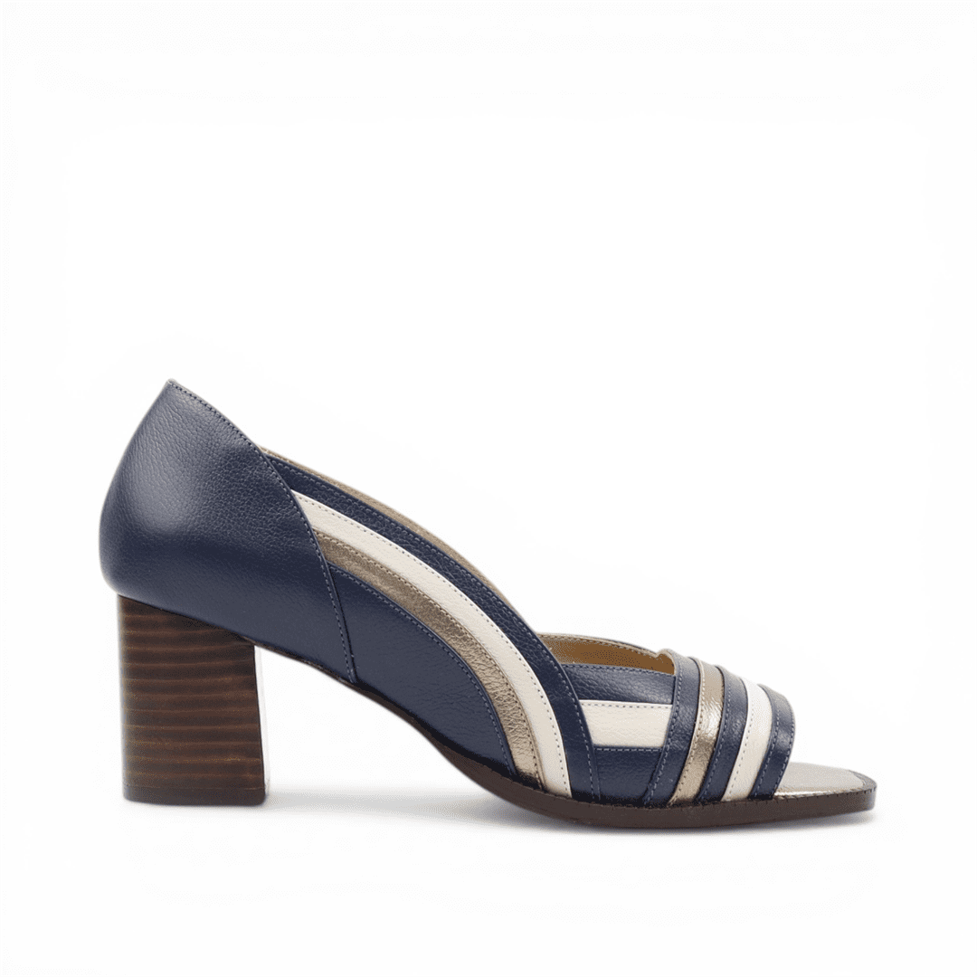Scarpin Peep Toe Salto Bloco