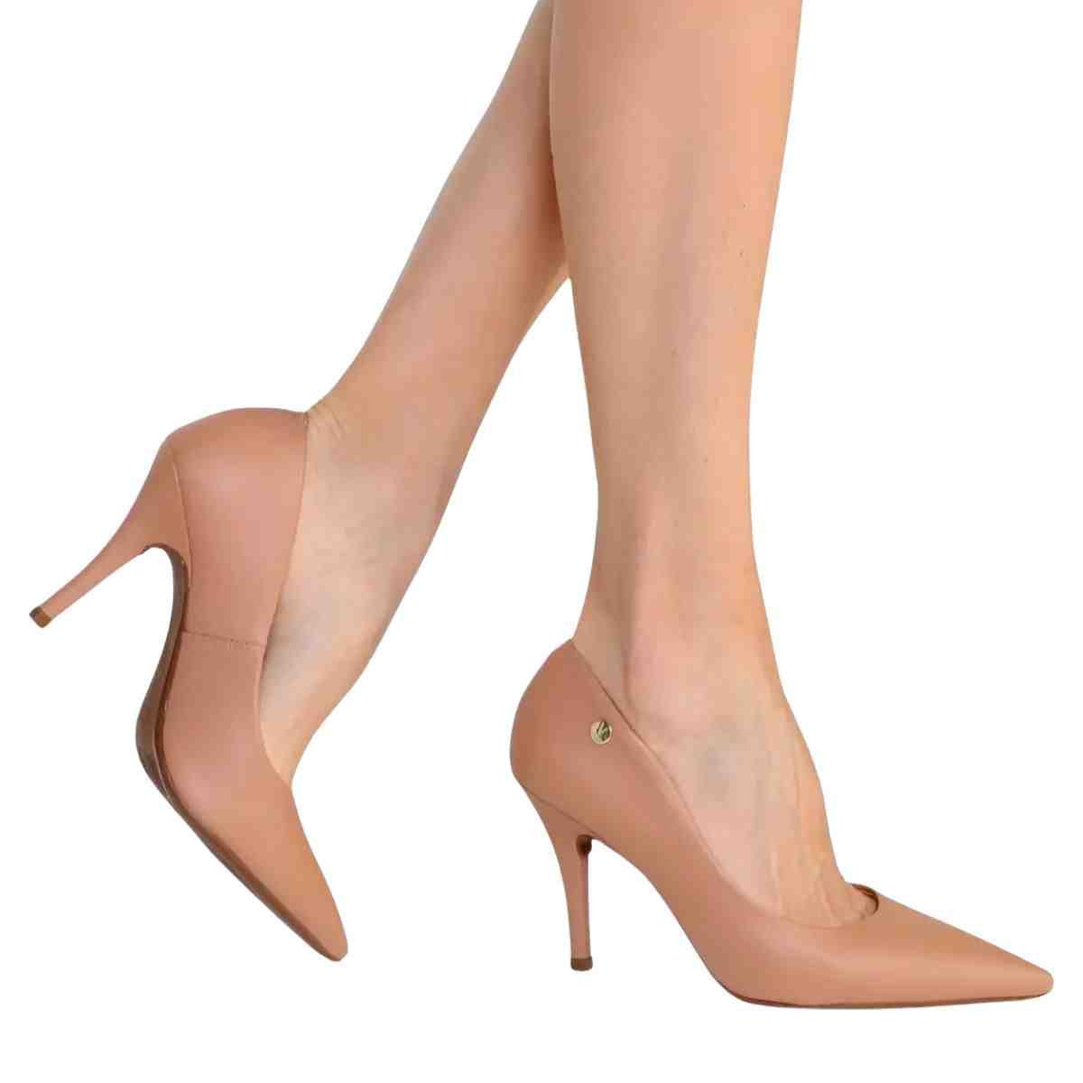 SAPATO FEMININO SALTO ALTO FINO VIZZANO BEGE Bege 7
