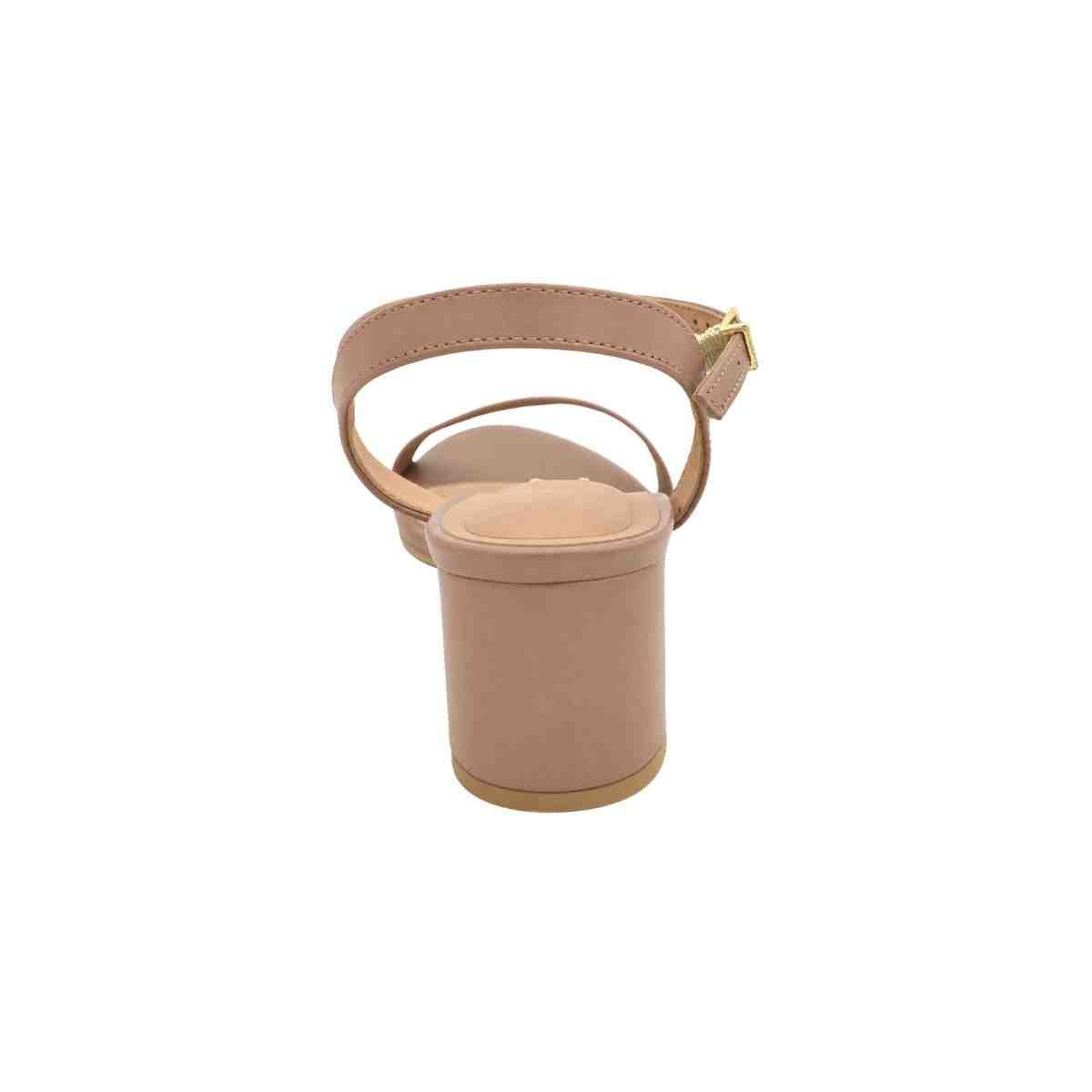 SANDALIA SALTO MEDIO GROSSO FEMININO VIZZANO NUDE Bege 6