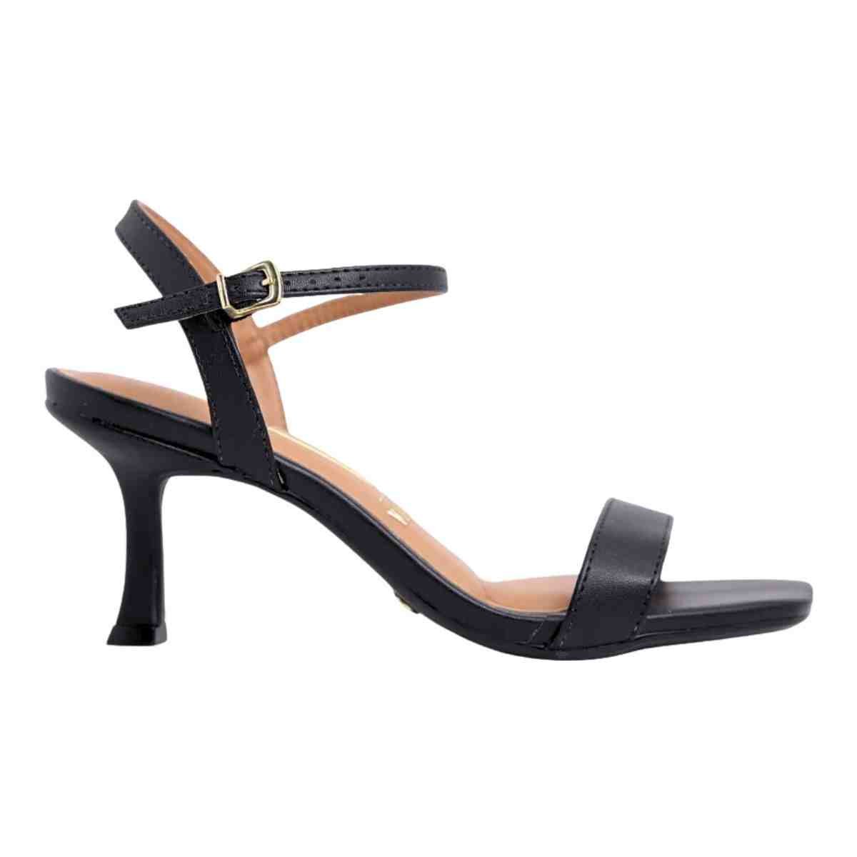 SANDALIA SALTO MEDIO FINO FEMININO VIZZANO PRETO