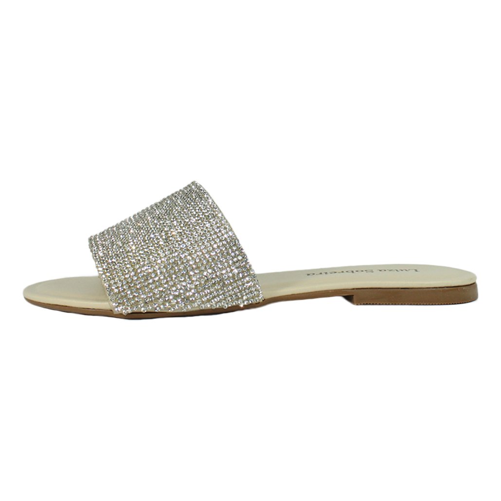 Rasteira Luiza Sobreira Off White Strass Cristal Mod. 2035 Branco 2