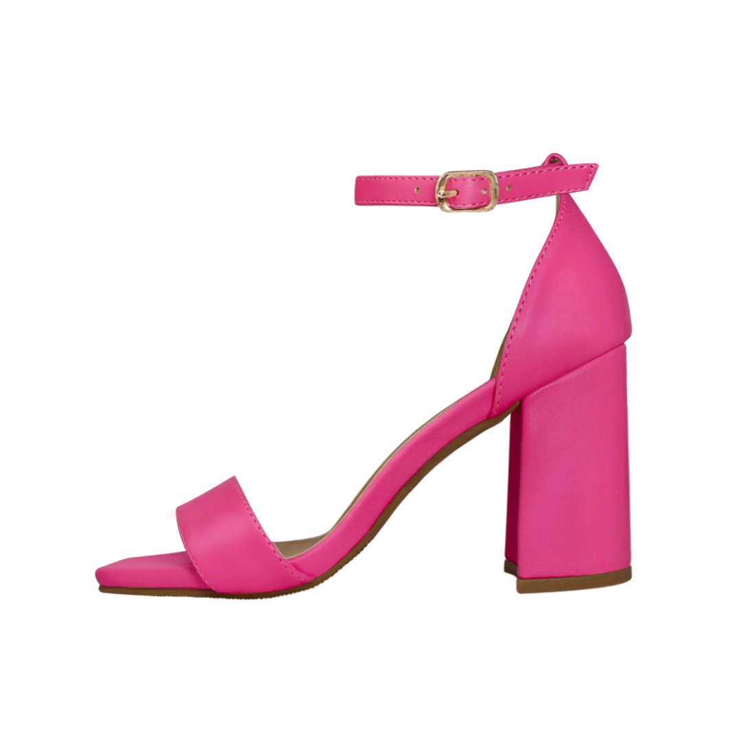 Sandália Salto Alto Grosso Luiza Sobreira Pink Mod. 2124 Rosa 2