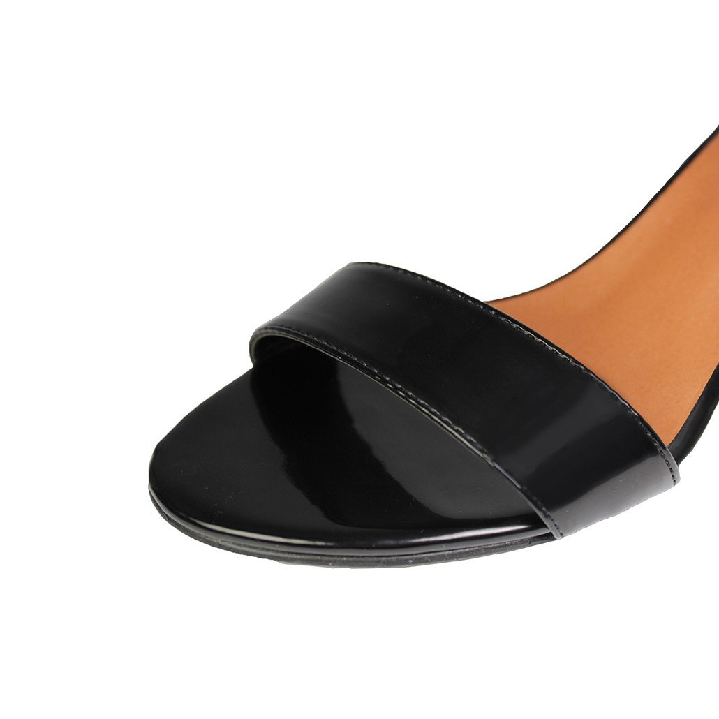 Sandália Salto Baixo Grosso Luiza Sobreira Verniz Preto Mod. 2205 Preto 4