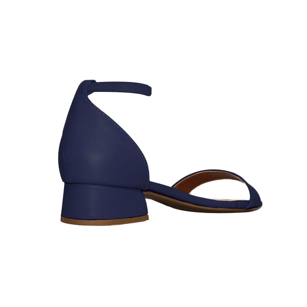 Sandália Salto Baixo Grosso 3cm Luiza Sobreira Azul Marinho Mod. 2228 Azul 3