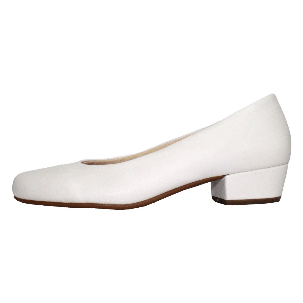 Scarpin Boneca Salto Baixo Grosso 3cm Luiza Sobreira Branco Mod. 2145 Branco 2