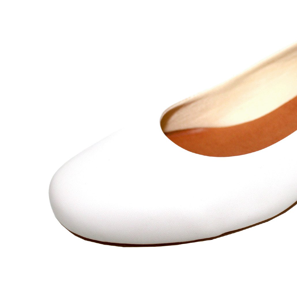 Scarpin Boneca Salto Baixo Grosso 3cm Luiza Sobreira Branco Mod. 2145 Branco 4