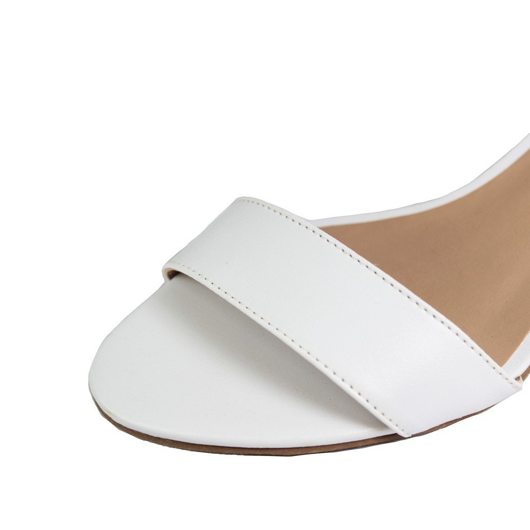 Sandália Salto Baixo Fino Luiza Sobreira Branca Mod. 2019 Branco 4