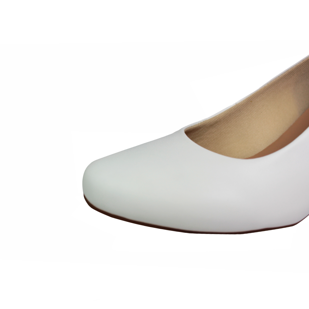 Scarpin Boneca Salto Baixo Grosso Luiza Sobreira Branco Mod. 2084 Branco 4