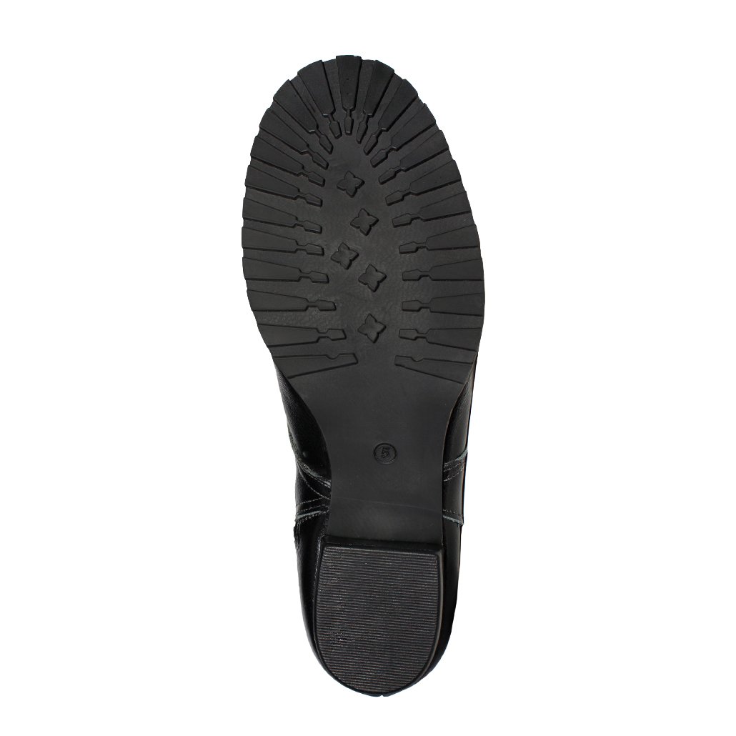 Bota Coturno Salto Baixo Grosso 3cm Cano Curto Bico Redondo Luiza Sobreira Preta Mod. 2199 Preto 6