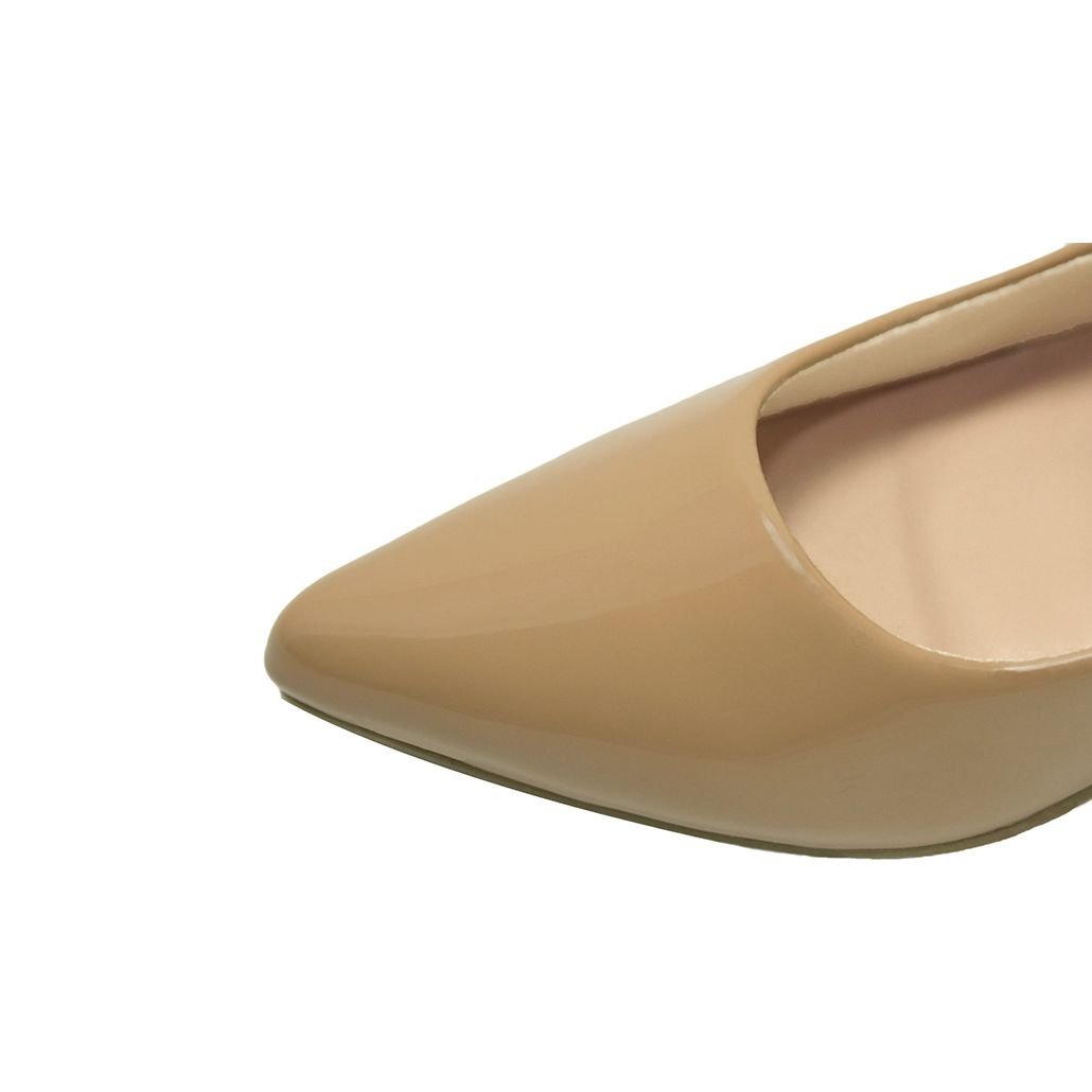 Scarpin Salto Baixo Fino Luiza Sobreira Verniz Nude Mod. 4064 Bege 4