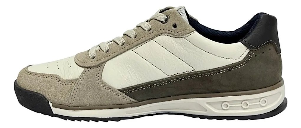 Tênis Pegada Sapatênis Masculino Couro Amortech 112504 Off White/Bege 3