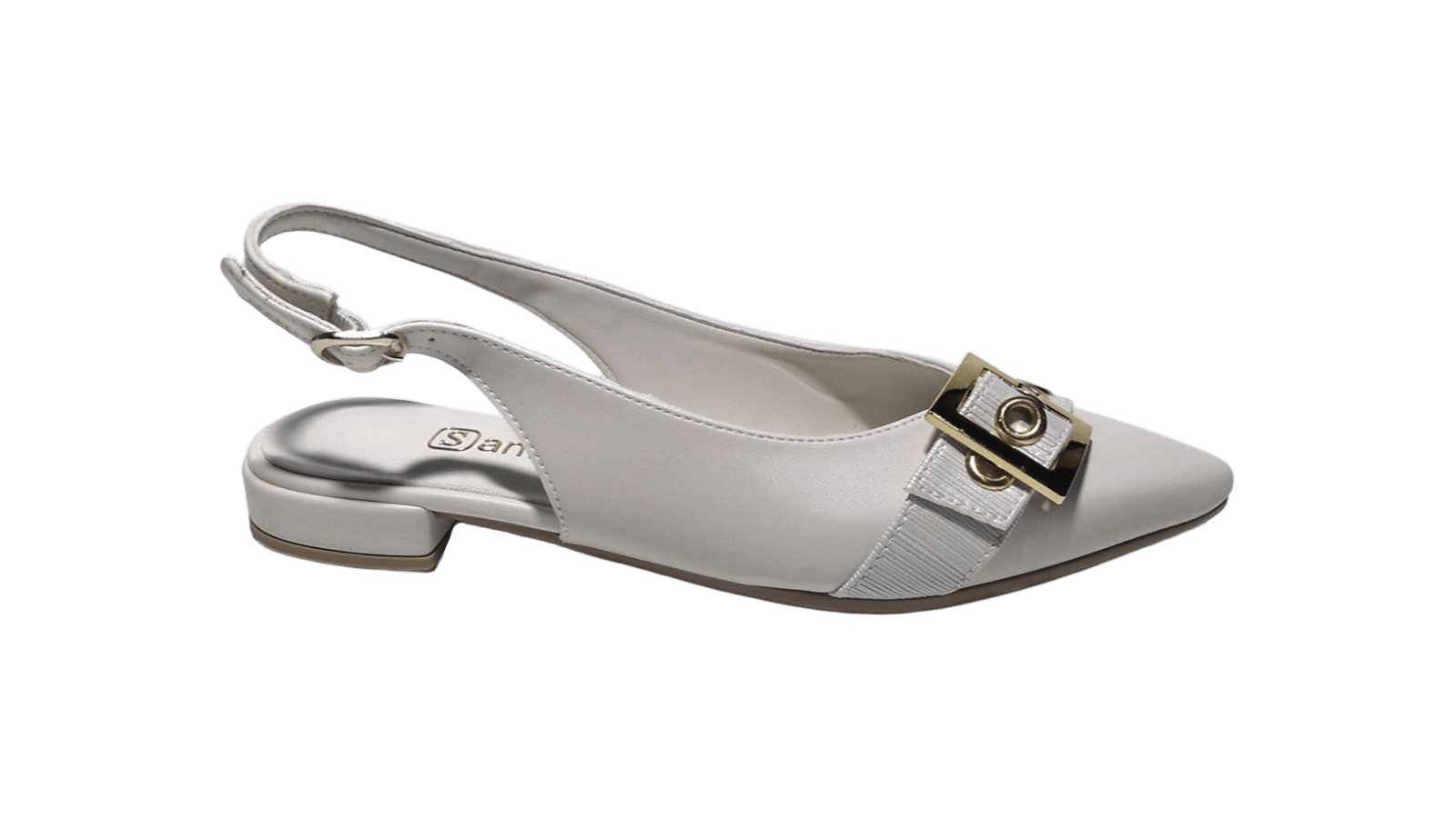 Sapatilha Sling Back Conforto Santinelli Bico Fino 1558-008