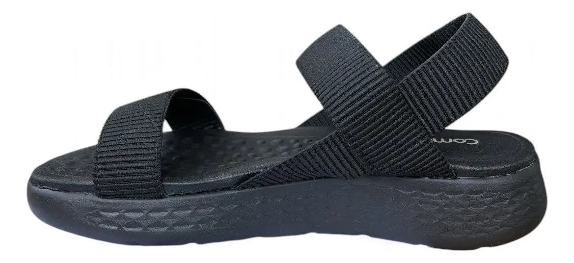 Sandália Comfortflex Feminina Elástico Super leve 25-47302 Preto 2