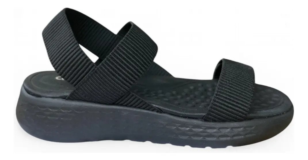 Sandália Comfortflex Feminina Elástico Super leve 25-47302 Preto 3