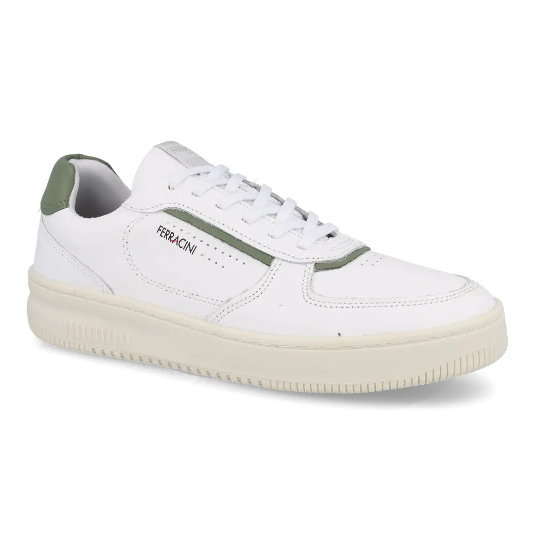 Sapatênis Ferracini Blur Masculino Couro Cadarço 9263 Branco 2