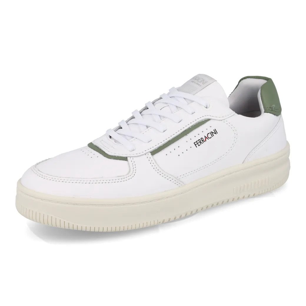 Sapatênis Ferracini Blur Masculino Couro Cadarço 9263 Branco 5