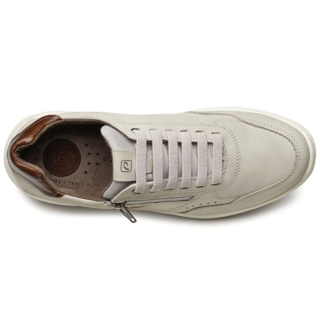 Sapatênis Pegada Masculino Couro com Zíper 110507 Off White 4
