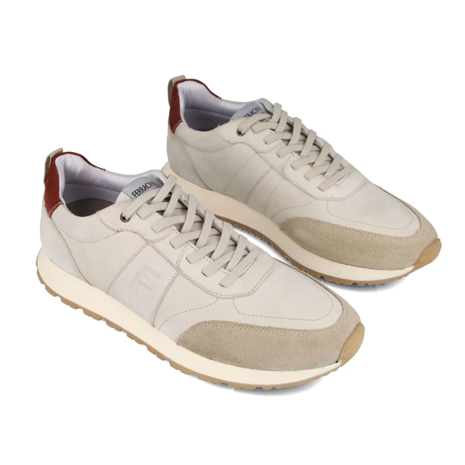 Sapatênis Casual Ferracini Couro Masculino 7847 Off White/Bege 5