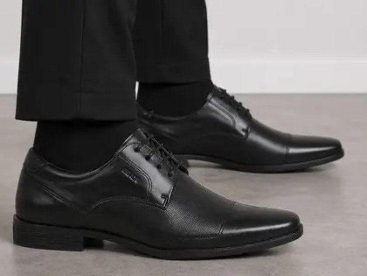 Sapato Social Masculino Couro Trabalhado Ferracini 4083 Preto 5