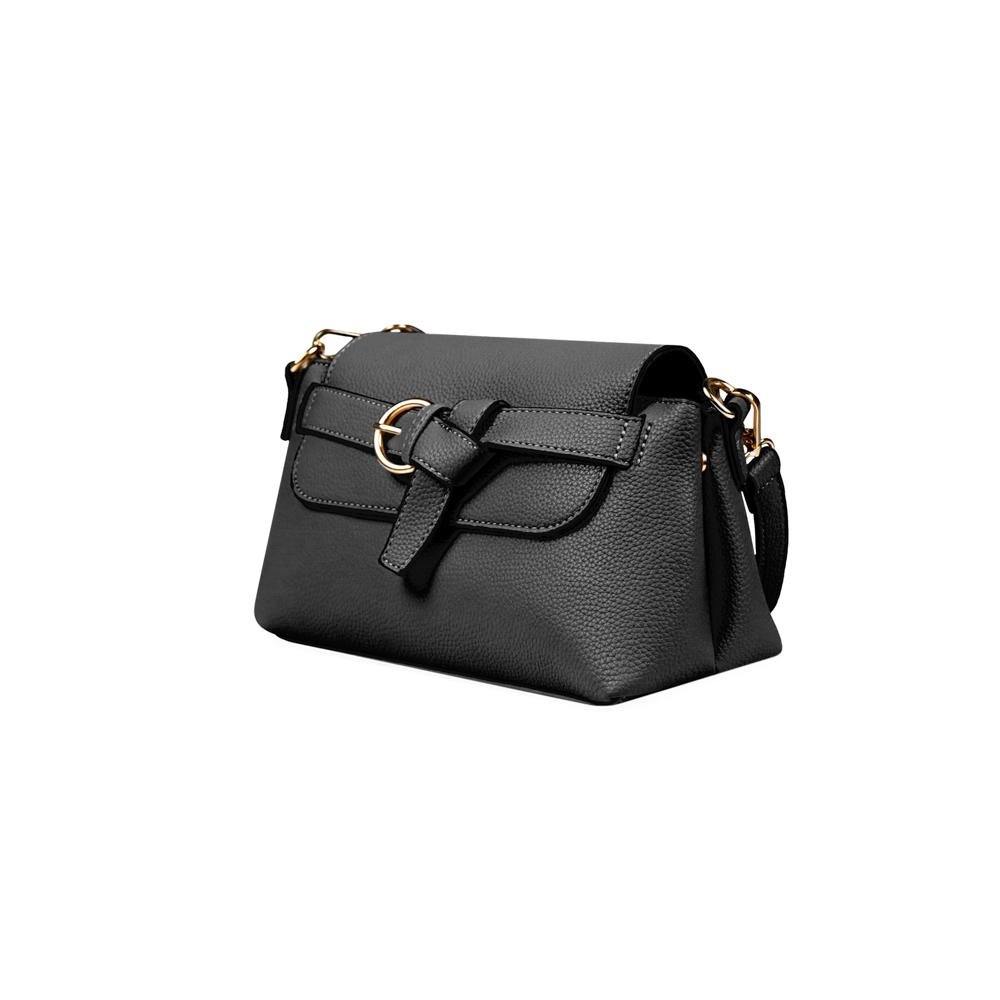 Bolsa Transversal Feminina Pasta Buckle Preta ÚNICO 3