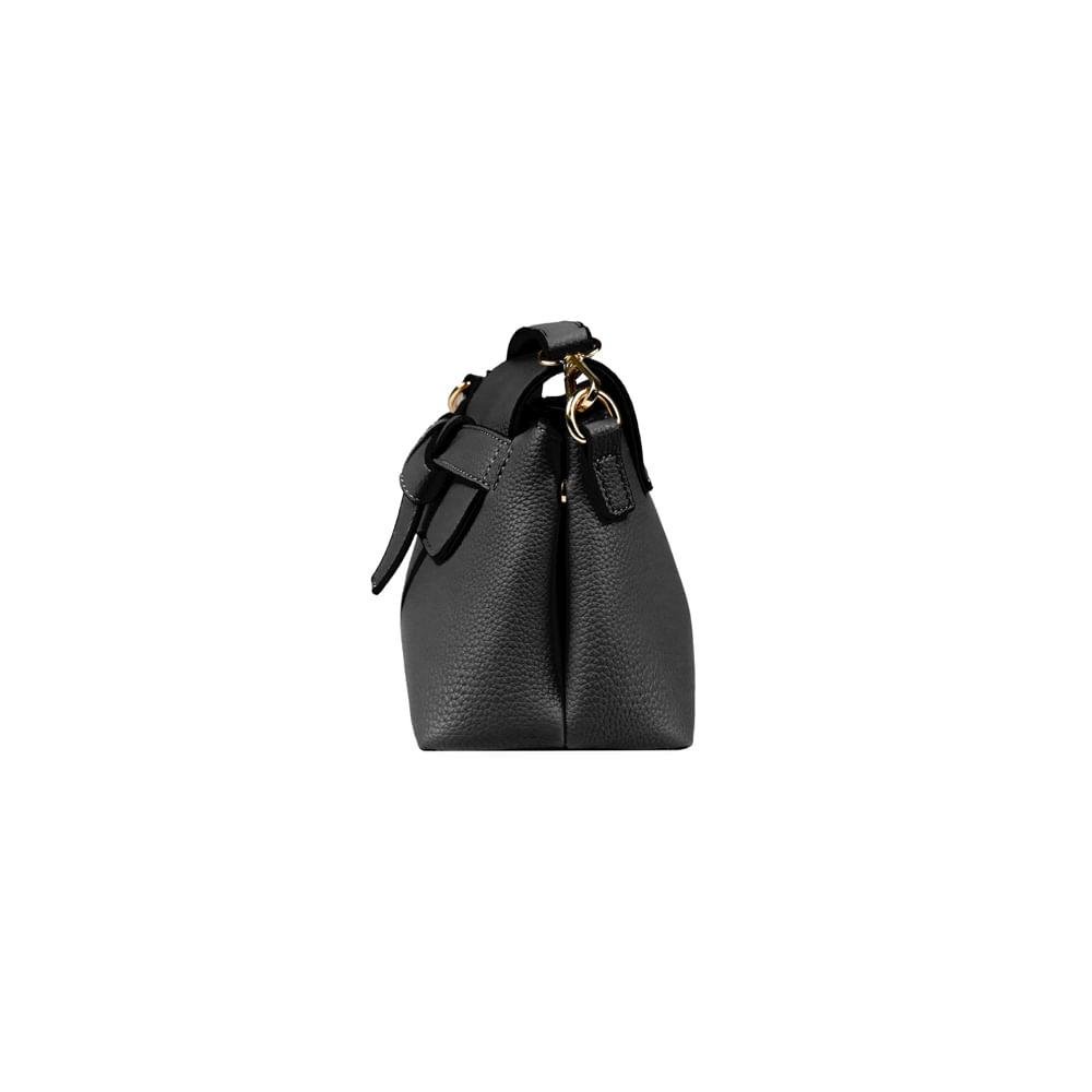 Bolsa Transversal Feminina Pasta Buckle Preta ÚNICO 4