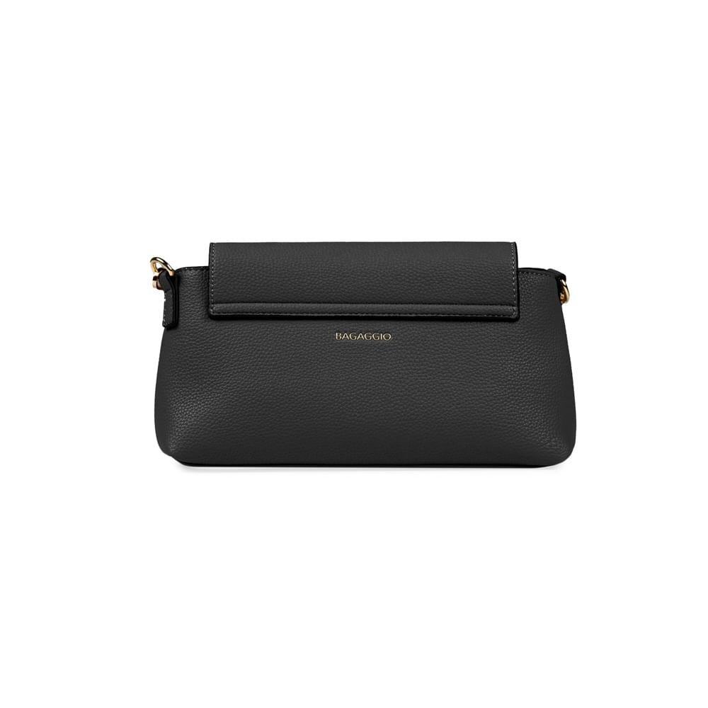 Bolsa Transversal Feminina Pasta Buckle Preta ÚNICO 5