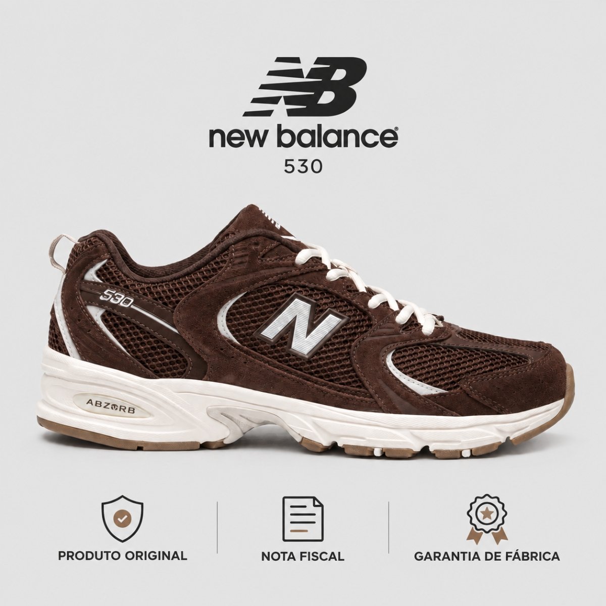 Tenis New Balance 530 Unissex Casual Marrom Marrom 3