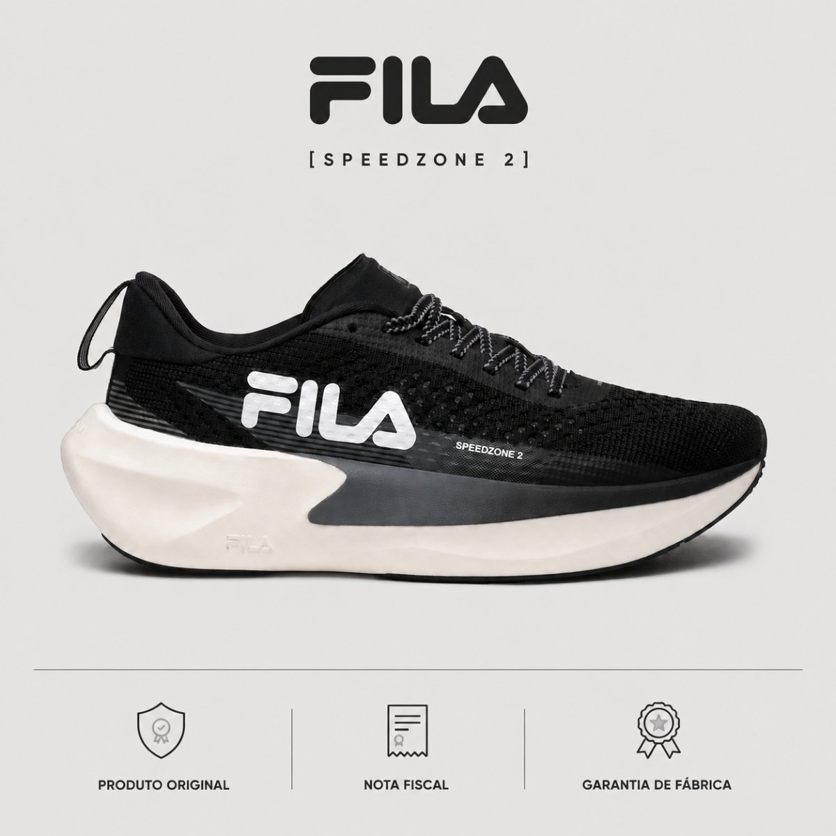 Tenis Fila Speedzone 2 Masculino Corrida Preto Preto 10
