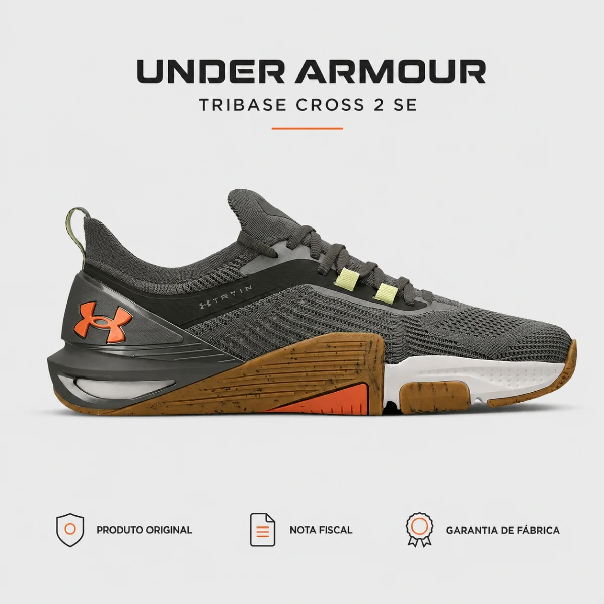 Tenis Under Armour Cross 2 Feminino Academia Cinza Cinza 2