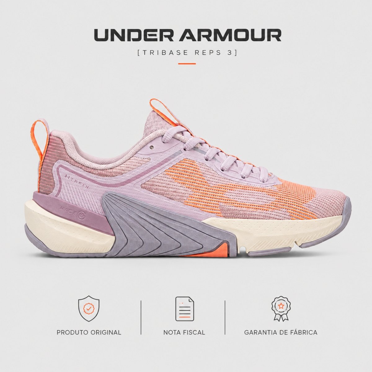 Tenis Under Armour Tribase Reps 3 Cross Feminino Lilas Lilás 3