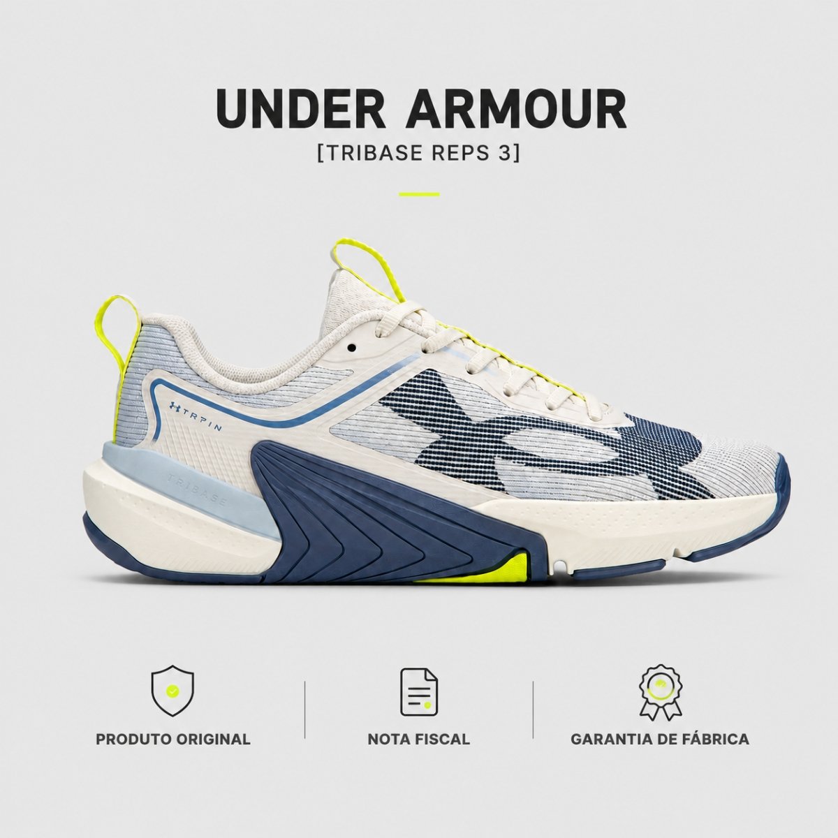Tenis Under Armour Tribase Reps 3 Cross Feminino Azul Azul Claro 3
