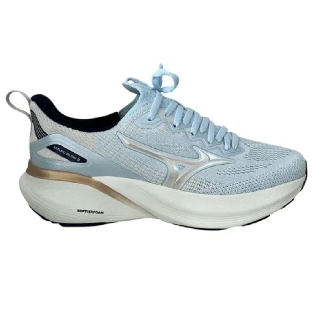 Tenis Mizuno Azul Claro Feminino Glow 3 Original