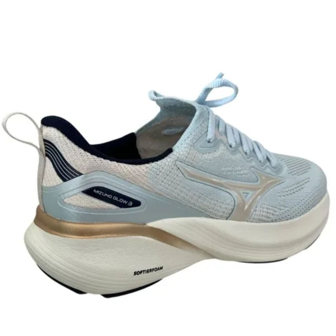 Tenis Mizuno Azul Claro Feminino Glow 3 Original Azul Claro 3