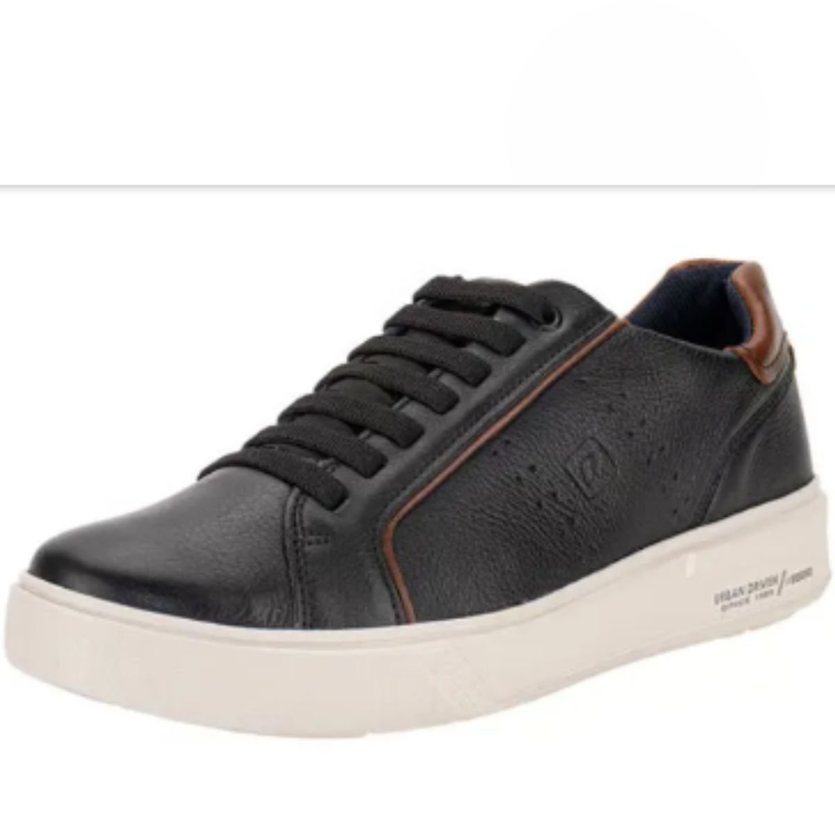 Sapatenis Pegada Masculino Couro Legitimo Preto Conhaque 111901 Preto 2