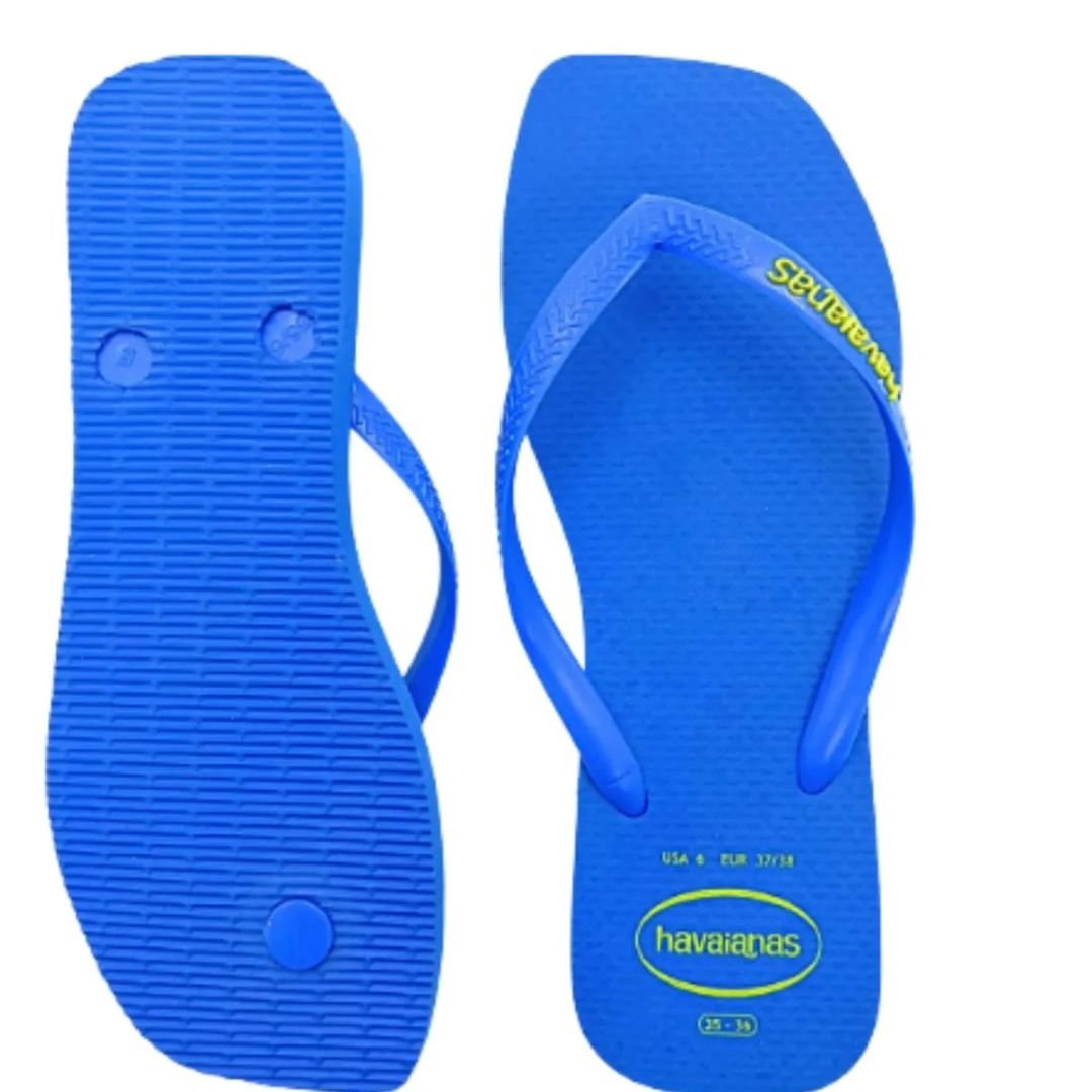 Chinelo Havaianas Azul Brilhante Feminino Sq Logo Pop Original Azul 5