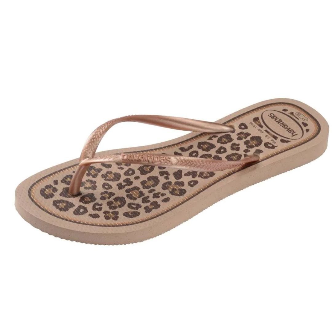 Chinelo Havaianas Rose Gold Feminino Slim Animals Original Rose Gold 2