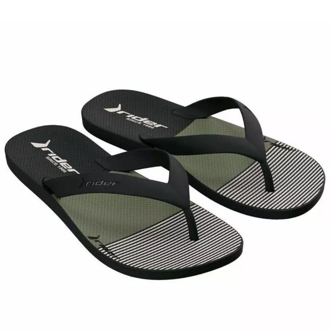 Chinelo Rider Preto Verde Masculino Core Graphics Original 12675 Preto/Verde 2